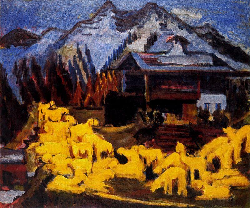 Order Artwork Replica Gregge di pecore by Ernst Ludwig Kirchner (1880-1938, Germany) | ArtsDot.com