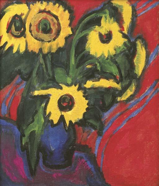 Order Artwork Replica Sunflowers by Ernst Ludwig Kirchner (1880-1938, Germany) | ArtsDot.com
