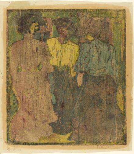 Buy Museum Art Reproductions Three Women Conversing (Unterhaltung von drei Frauen) by Ernst Ludwig Kirchner (1880-1938, Germany) | ArtsDot.com