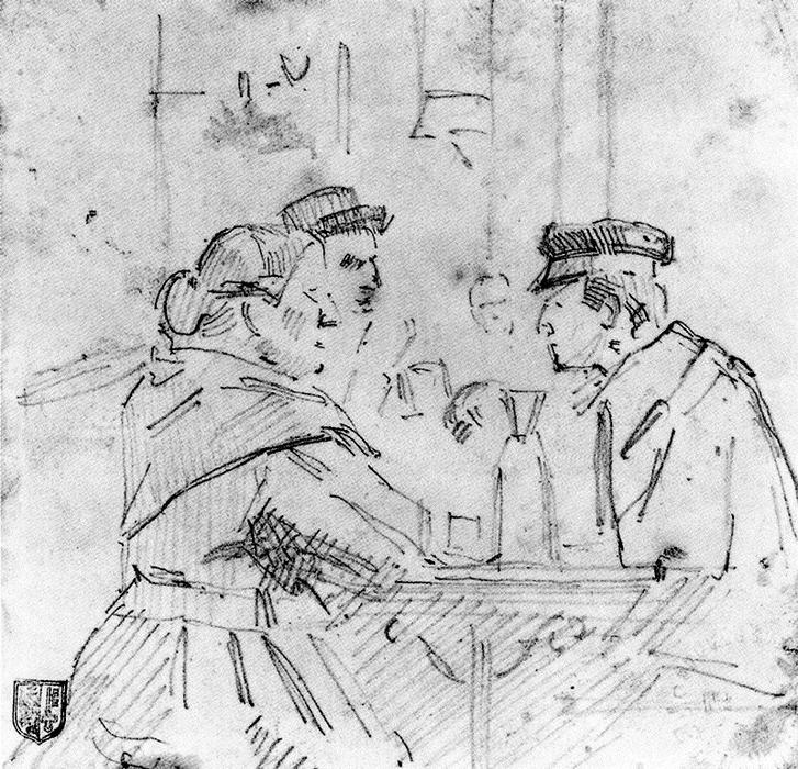 Order Oil Painting Replica Coffee Scene in Madrid by Ferdinand Hodler (1853-1918, Switzerland) | ArtsDot.com
