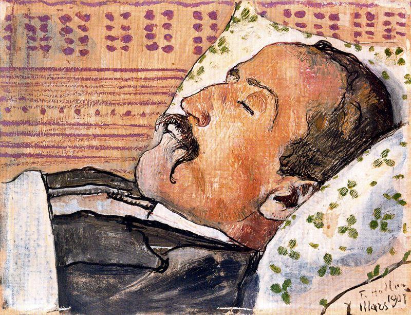 Buy Museum Art Reproductions Portrait of the poet Louis Duchosal on his deathbed by Ferdinand Hodler (1853-1918, Switzerland) | ArtsDot.com