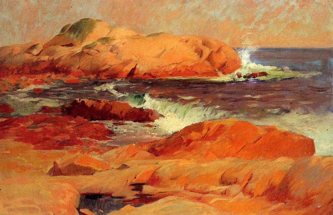 Order Oil Painting Replica Brace`s Rock by Frank Duveneck (1848-1919, United States) | ArtsDot.com