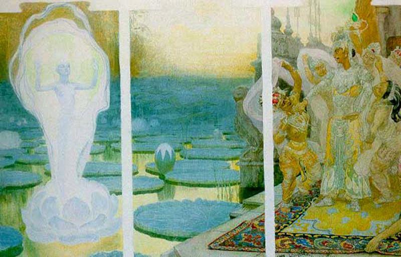 Order Oil Painting Replica The Lotus Soul, 1898 by Frantisek Kupka (Inspired By) (1871-1957, Czech Republic) | ArtsDot.com