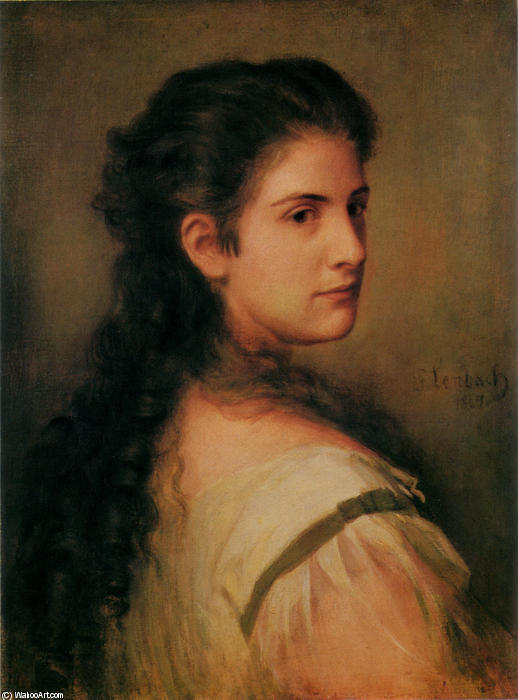 Order Paintings Reproductions Anna Schubart by Franz Seraph Von Lenbach (1836-1904, Germany) | ArtsDot.com