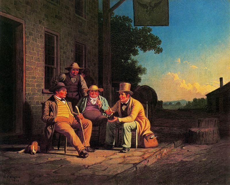 Order Paintings Reproductions Cavassing for a Vote or Candidate Electioneering by George Caleb Bingham (1811-1879, United States) | ArtsDot.com