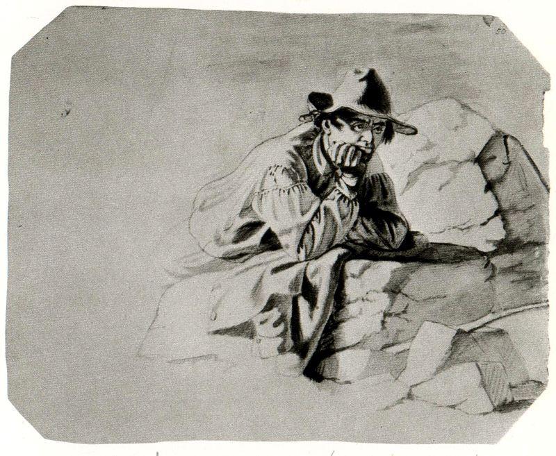 Buy Museum Art Reproductions Study of a Fisherman 1 by George Caleb Bingham (1811-1879, United States) | ArtsDot.com