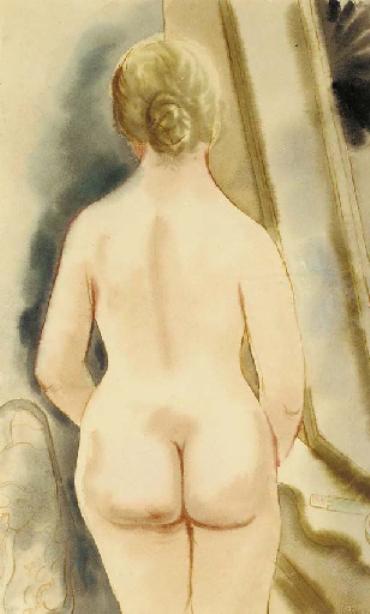 Order Artwork Replica Nude from behind by George Grosz (Inspired By) (1893-1959, Germany) | ArtsDot.com