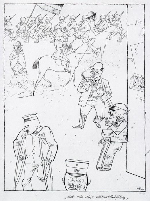 Order Artwork Replica We Are Not Able League by George Grosz (Inspired By) (1893-1959, Germany) | ArtsDot.com
