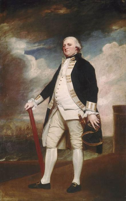 Order Art Reproductions Vice-Admiral George Darby by George Romney (1734-1802, United Kingdom) | ArtsDot.com