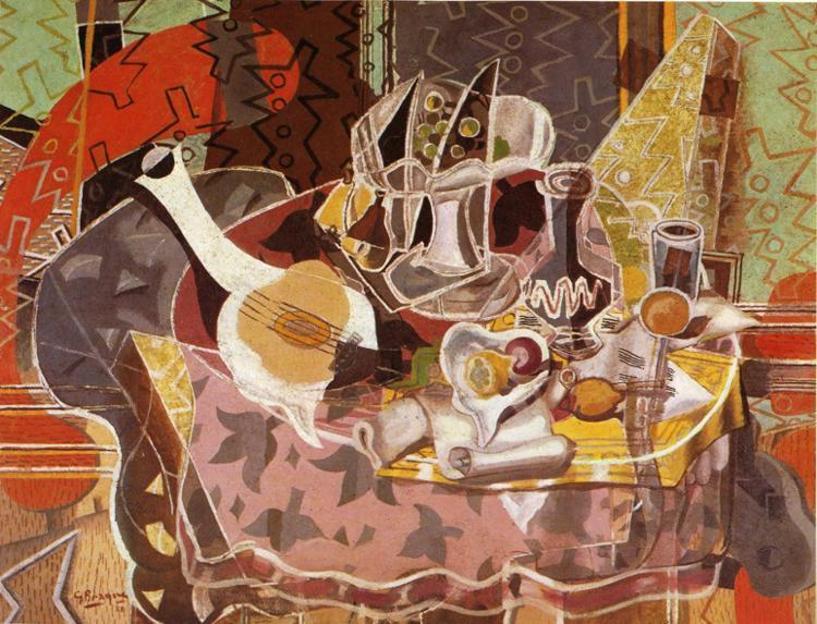 Buy Museum Art Reproductions Still Life with Music Scroll, 1937 by Georges Braque (Inspired By) (1882-1963, France) | ArtsDot.com