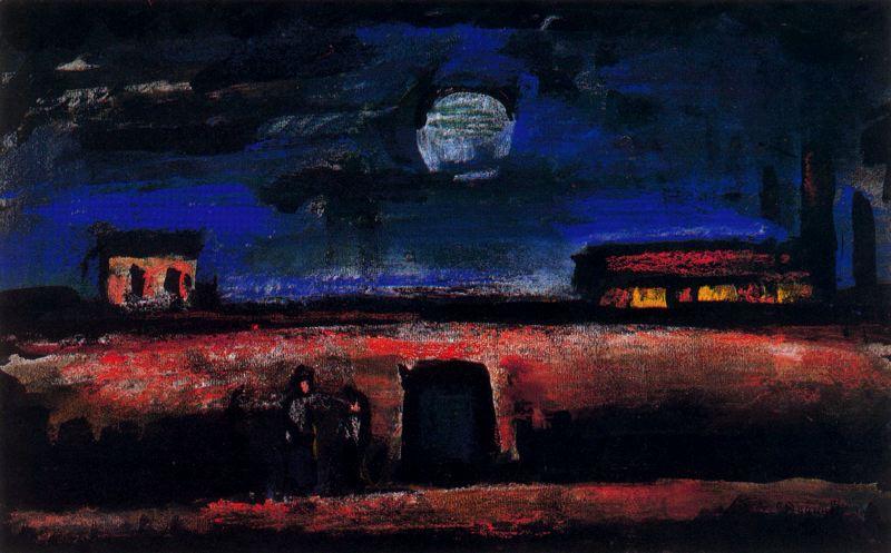 Order Oil Painting Replica `... when the night came. The moon rose` by Georges Rouault (Inspired By) (1871-1958, France) | ArtsDot.com