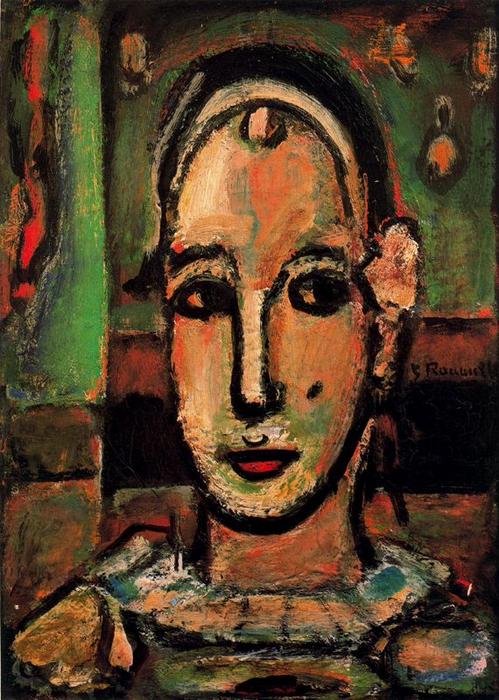 Order Artwork Replica Pierrot 1 by Georges Rouault (Inspired By) (1871-1958, France) | ArtsDot.com