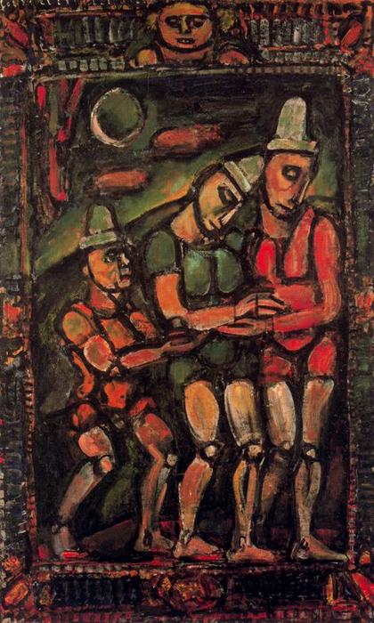 Order Art Reproductions The clown hurt by Georges Rouault (Inspired By) (1871-1958, France) | ArtsDot.com