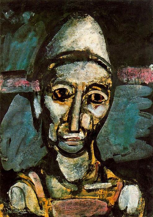 Order Paintings Reproductions The Old Clown by Georges Rouault (Inspired By) (1871-1958, France) | ArtsDot.com