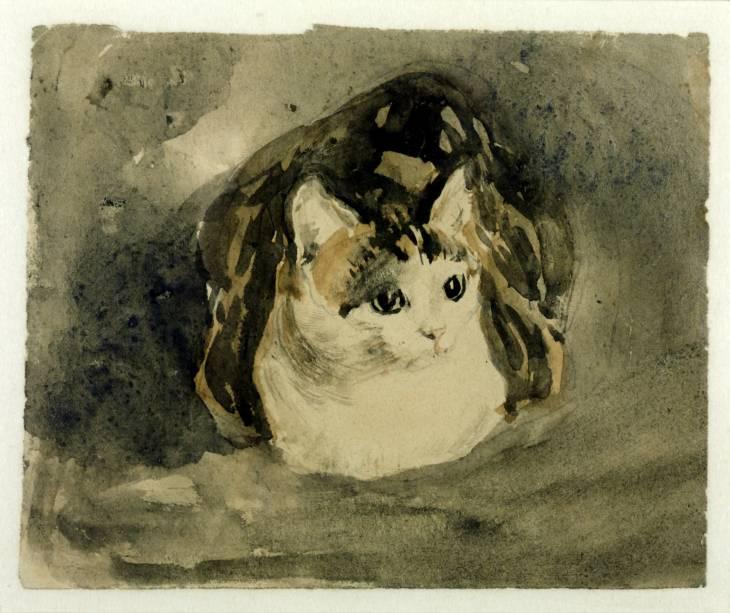 Order Oil Painting Replica Cat by Gwen John (1876-1939, United States) | ArtsDot.com