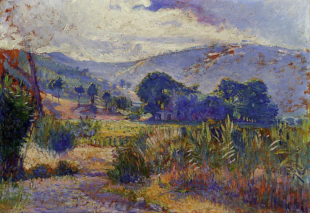 Buy Museum Art Reproductions Cabasson Landscape (study) by Henri Edmond Cross (1856-1910, France) | ArtsDot.com