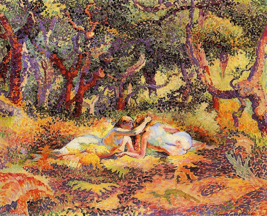 Order Art Reproductions The Forest, 1906 by Henri Edmond Cross (1856-1910, France) | ArtsDot.com