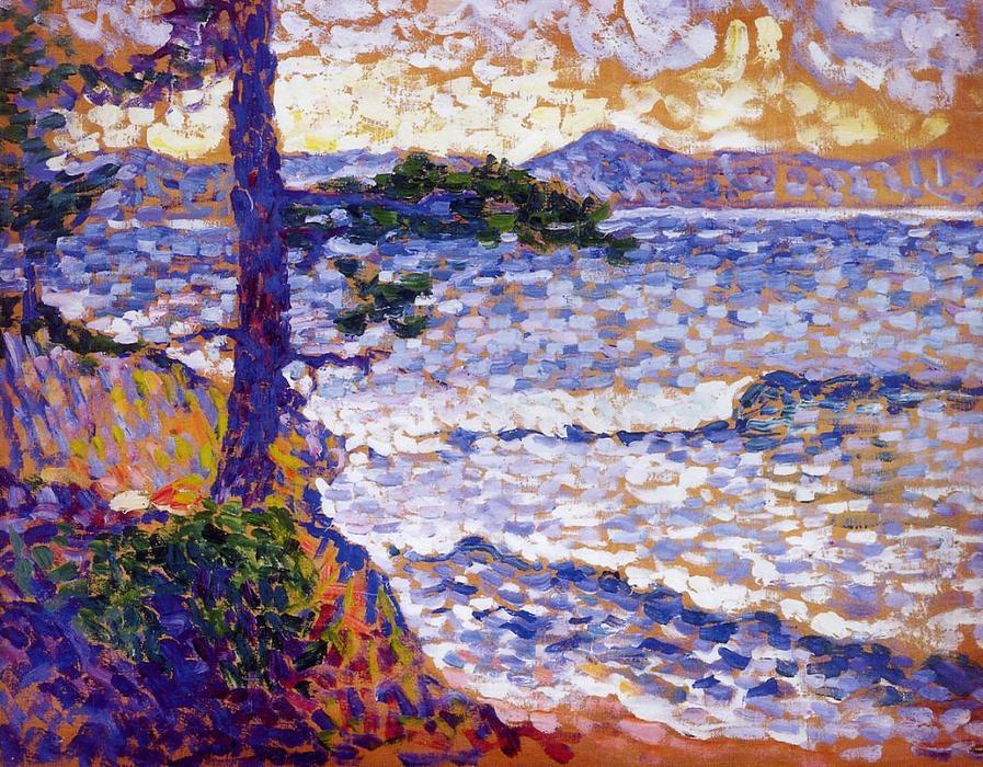 Order Oil Painting Replica The Mediterranean Coast by Henri Edmond Cross (1856-1910, France) | ArtsDot.com