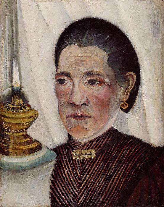 Buy Museum Art Reproductions Portrait of the Artist`s Second Wife with a Lamp, 1903 by Henri Julien Félix Rousseau (Le Douanier) (1844-1910) | ArtsDot.com