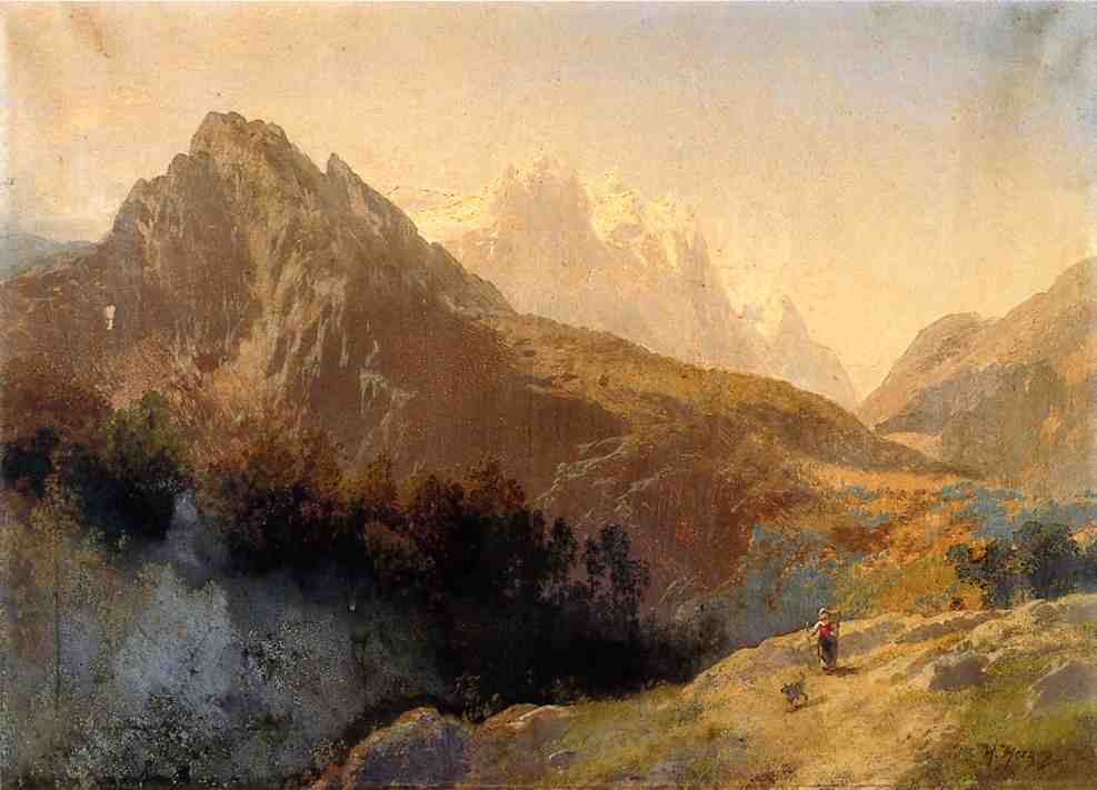 Order Paintings Reproductions In the Alps by Herman Herzog (1832-1932, Germany) | ArtsDot.com