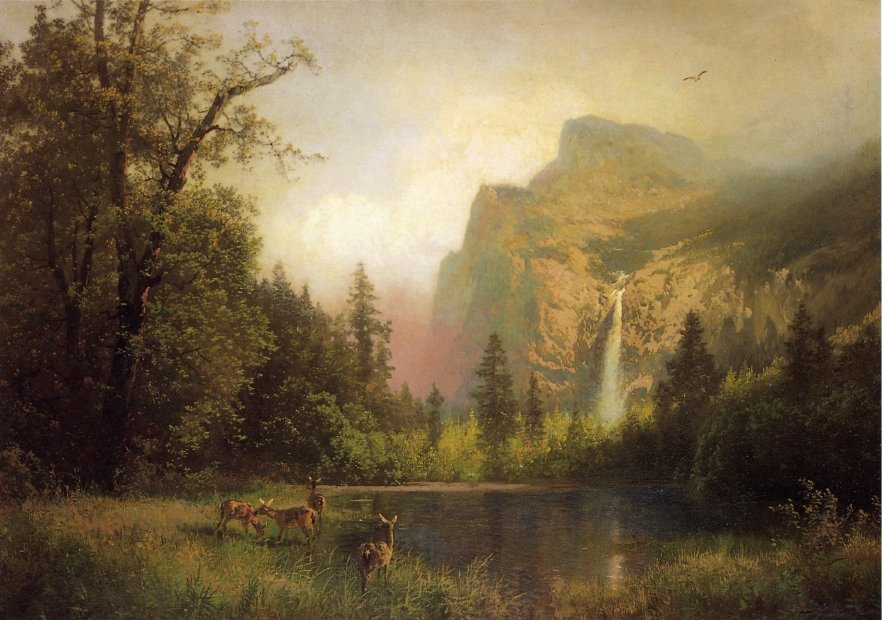Order Paintings Reproductions The Waterfall by Herman Herzog (1832-1932, Germany) | ArtsDot.com