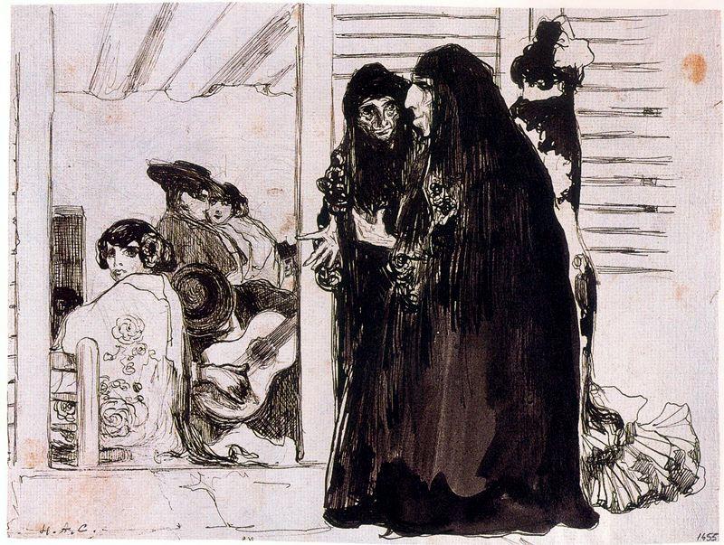 Order Art Reproductions Gypsy scene by Hermen Anglada Camarasa (Inspired By) (1872-1959, Spain) | ArtsDot.com