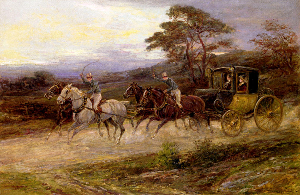 Buy Museum Art Reproductions On The Road To Gretna Green by Heywood Hardy (1842-1933, United Kingdom) | ArtsDot.com