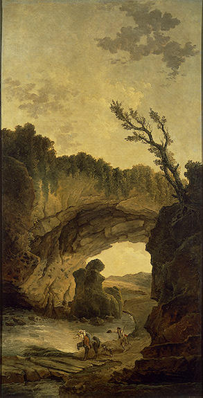 Order Oil Painting Replica Landscape with an Arch in a Rock by Hubert Robert (1733-1808, France) | ArtsDot.com