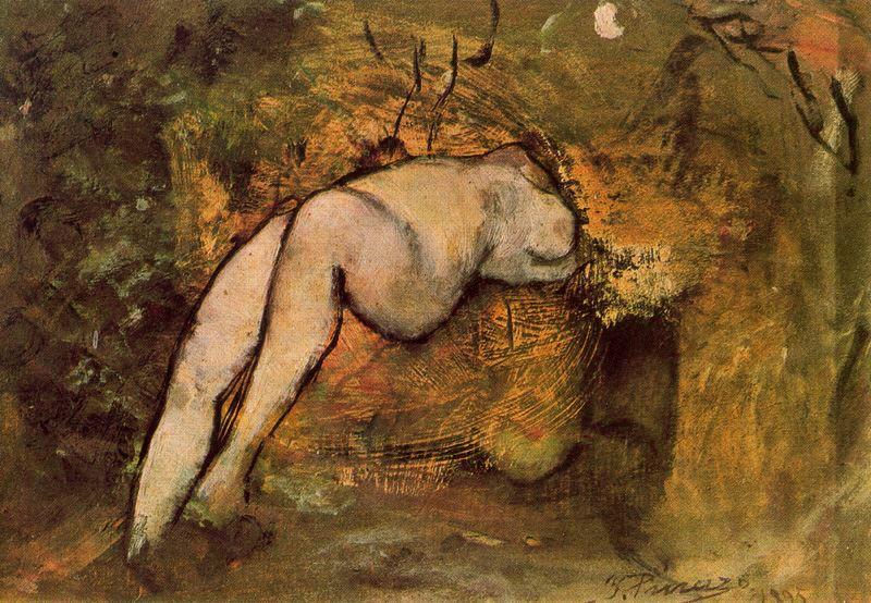 Order Art Reproductions Nude study by Ignacio Pinazo Camarlench (1849-1916, Spain) | ArtsDot.com
