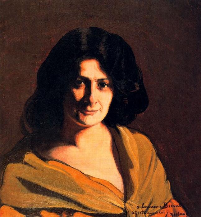 Order Paintings Reproductions Portrait of Lucienne Bréval by Ignacio Zuloaga Y Zabaleta (1870-1945, Spain) | ArtsDot.com