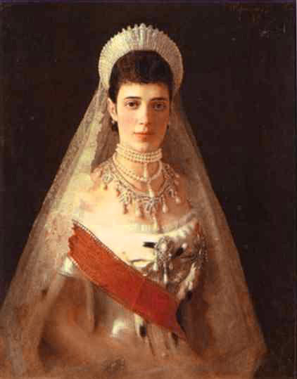 Order Artwork Replica Portrait of the Empress Maria Feodorovna by Ivan Nikolaevich Kramskoy (1837-1887, Russia) | ArtsDot.com