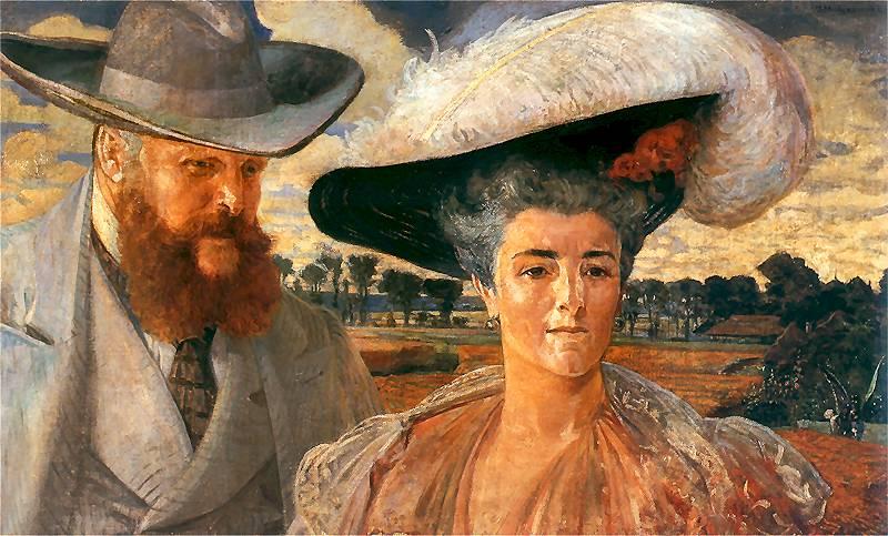 Order Oil Painting Replica Portrait of Margaret and Charles Lanckoronski by Jacek Malczewski (1854-1897, United States) | ArtsDot.com