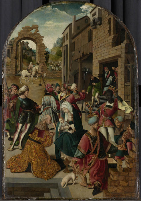 Order Paintings Reproductions The adoration of the magi by Jacob Cornelisz Van Oostsanen (1470-1533, Netherlands) | ArtsDot.com