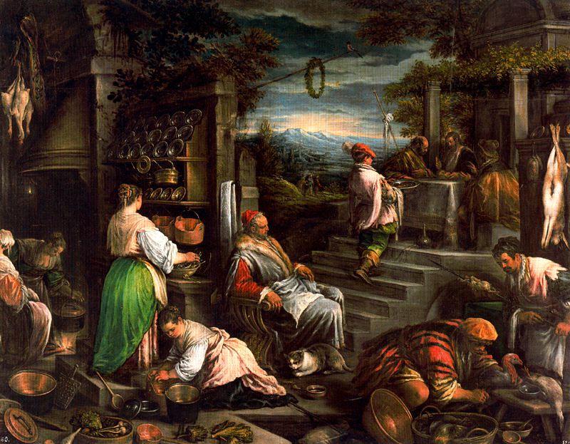 Order Oil Painting Replica Supper at Emmaus 1 by Jacopo Bassano (Jacopo Da Ponte) (1510-1592, Italy) | ArtsDot.com