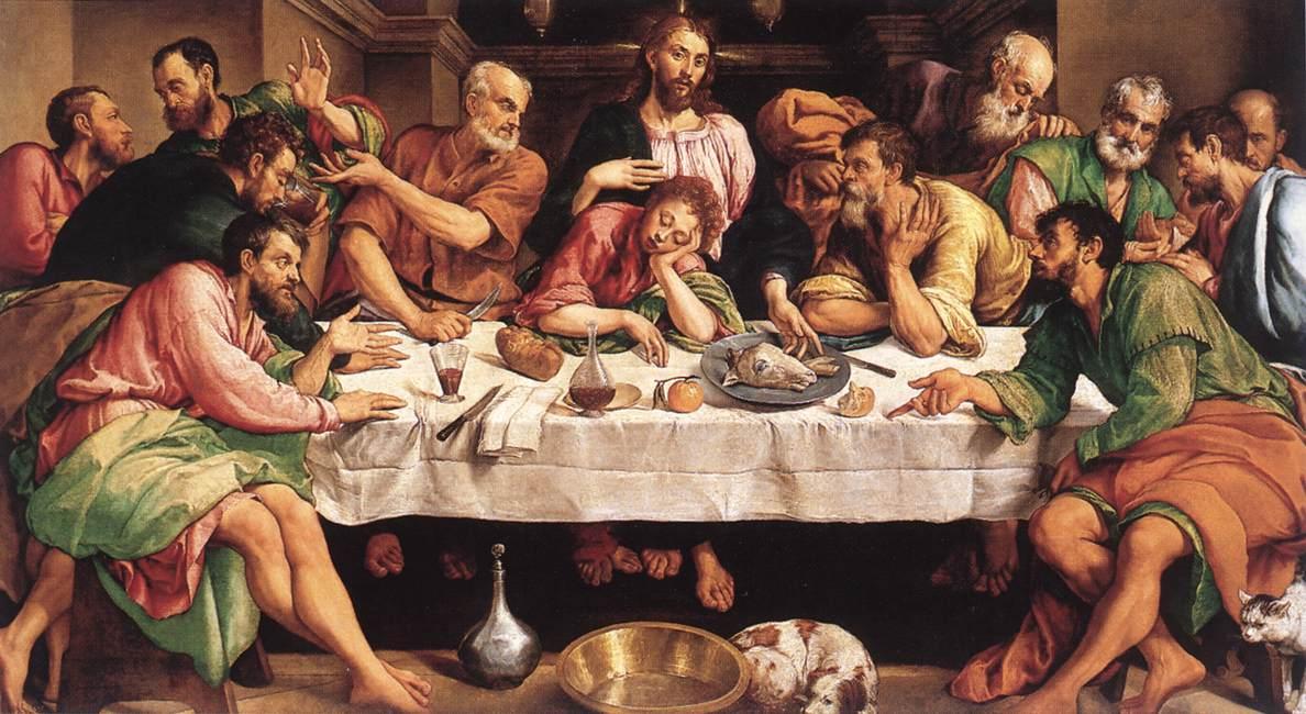 Order Paintings Reproductions The Last Supper by Jacopo Bassano (Jacopo Da Ponte) (1510-1592, Italy) | ArtsDot.com
