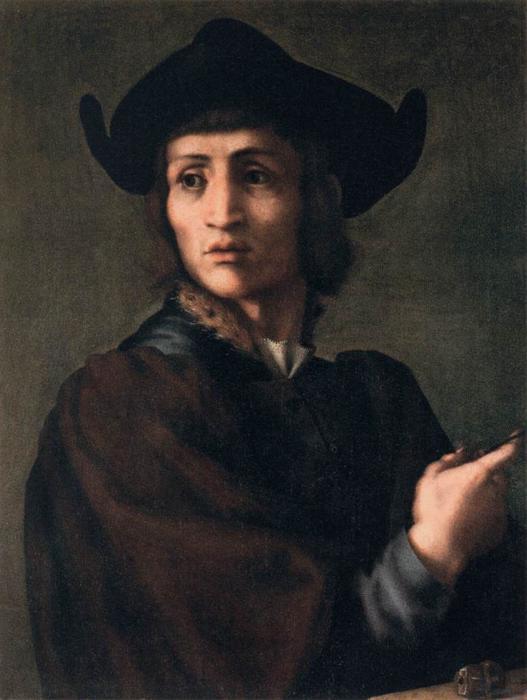 Order Paintings Reproductions Portrait of an Engraver of Semi-Precious Stones by Jacopo Carucci (Pontormo) (1494-1557, Italy) | ArtsDot.com