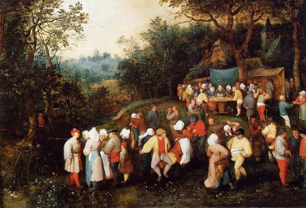 Order Paintings Reproductions The Wedding Feast by Jan Brueghel The Elder (1568-1625, Belgium) | ArtsDot.com