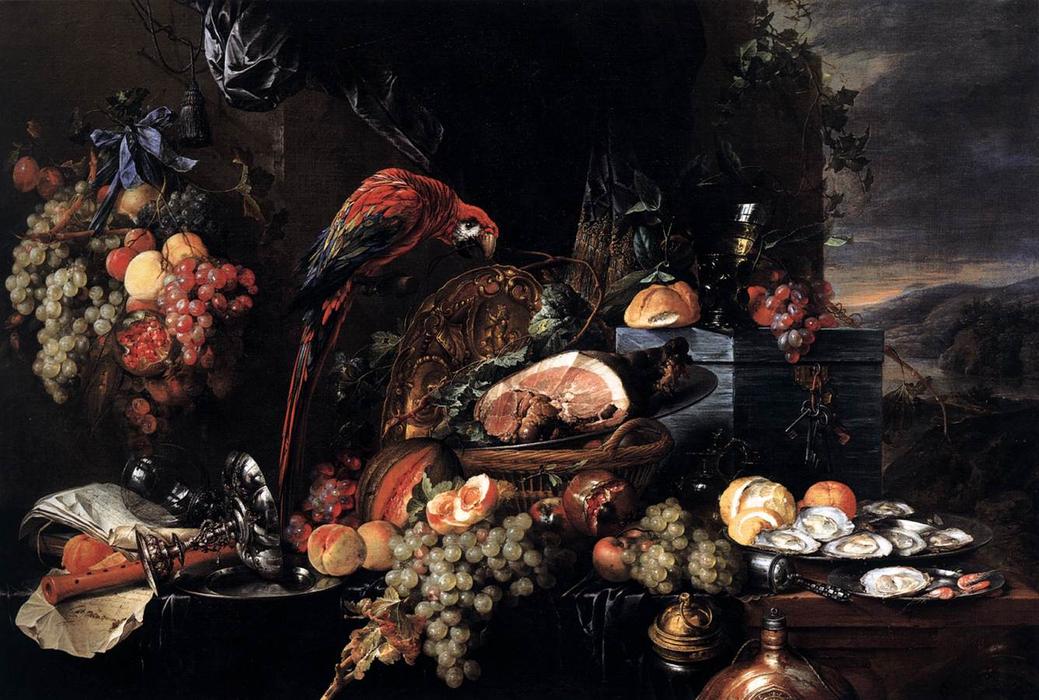 Order Art Reproductions Banquet Piece by Jan Davidsz De Heem (1606-1684, Netherlands) | ArtsDot.com