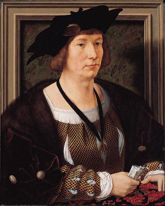 Order Paintings Reproductions Henry III. Count of Nassau-Breda by Jan Gossaert (Mabuse) (1478-1532, France) | ArtsDot.com