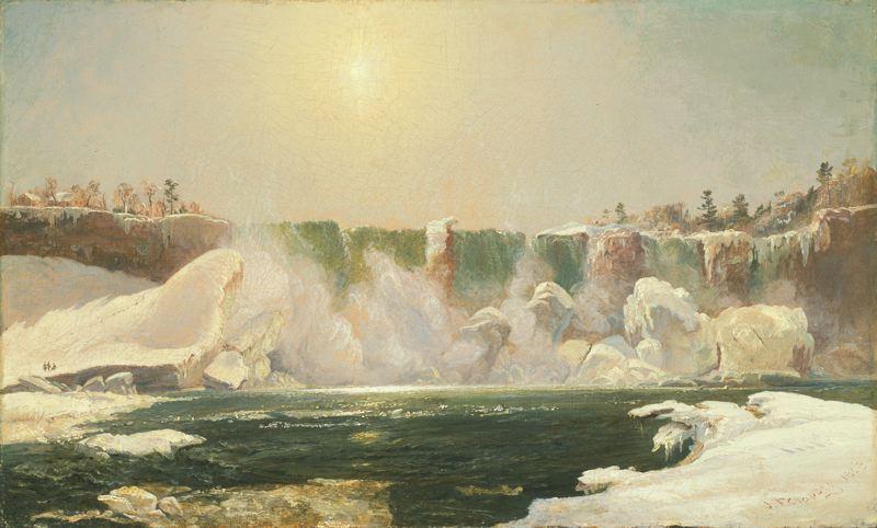 Order Art Reproductions Niagara Falls in Winter by Jasper Francis Cropsey (1823-1900, United States) | ArtsDot.com