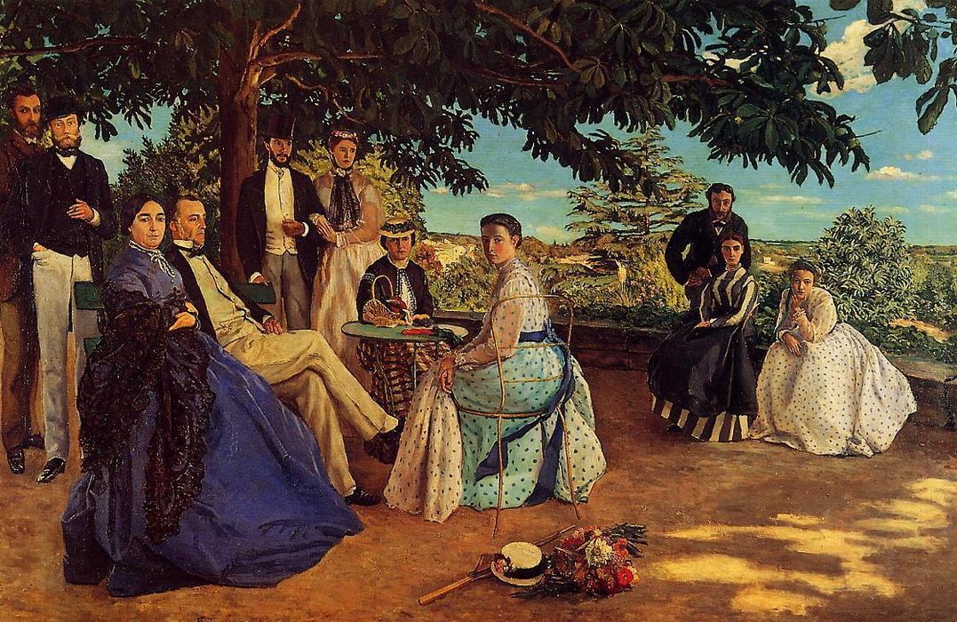 Order Paintings Reproductions The Family Gathering, 1867 by Jean Frederic Bazille (1841-1870, France) | ArtsDot.com