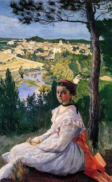 Buy Museum Art Reproductions View of the Village, 1868 by Jean Frederic Bazille (1841-1870, France) | ArtsDot.com