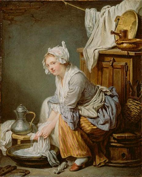 Order Paintings Reproductions The Laundress by Jean-Baptiste Greuze (1725-1805, France) | ArtsDot.com