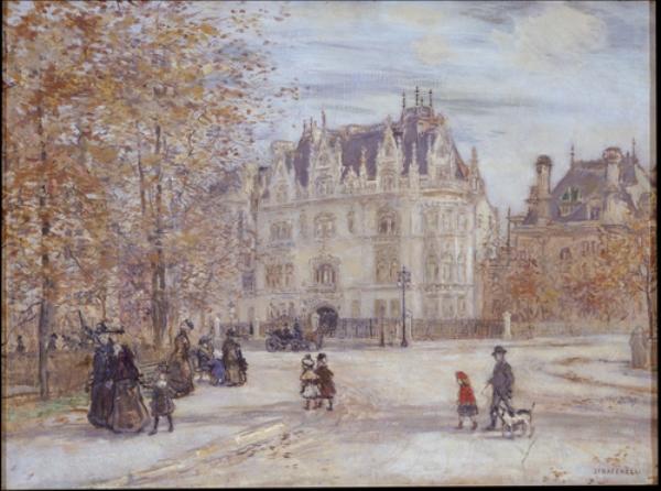 Buy Museum Art Reproductions The Fletcher Mansion, New York City by Jean-François Raffaelli (1850-1924, France) | ArtsDot.com