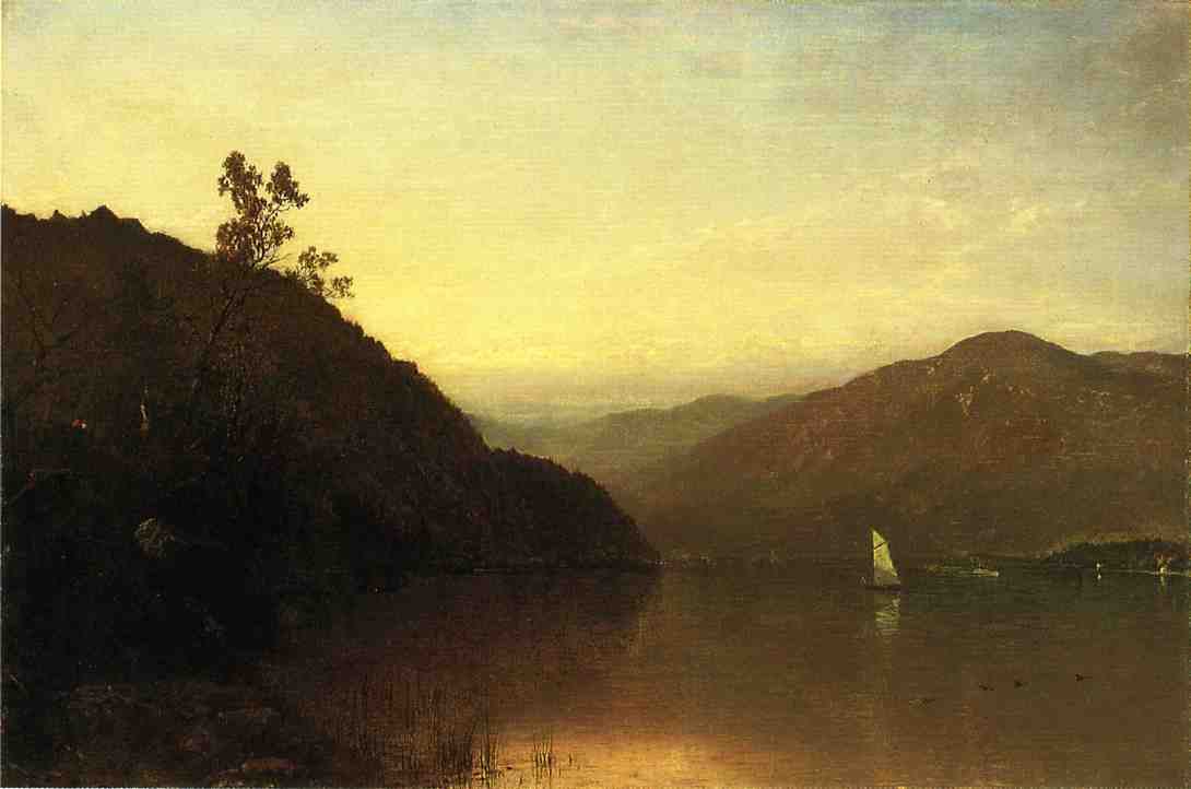 Order Oil Painting Replica Along the Hudson 1 by John Frederick Kensett (1816-1872, United States) | ArtsDot.com