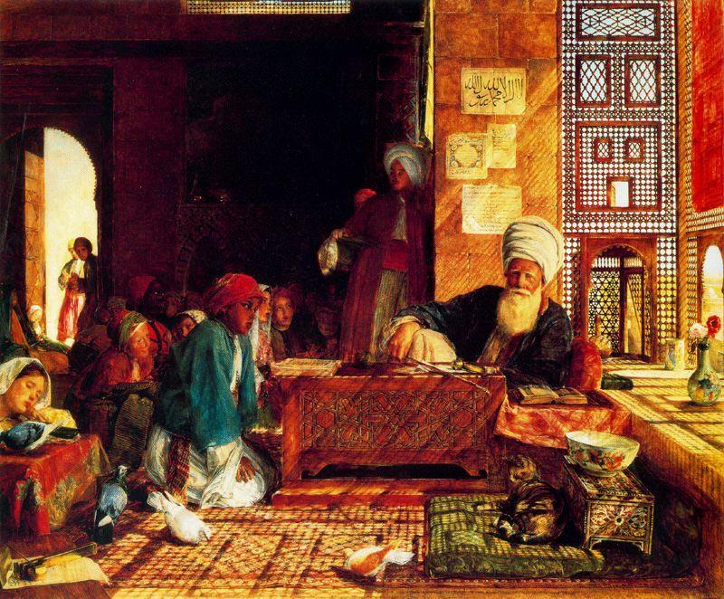 Order Oil Painting Replica A Turkish School in the Vicinity of Cairo by John Frederick Lewis (1804-1876, United Kingdom) | ArtsDot.com