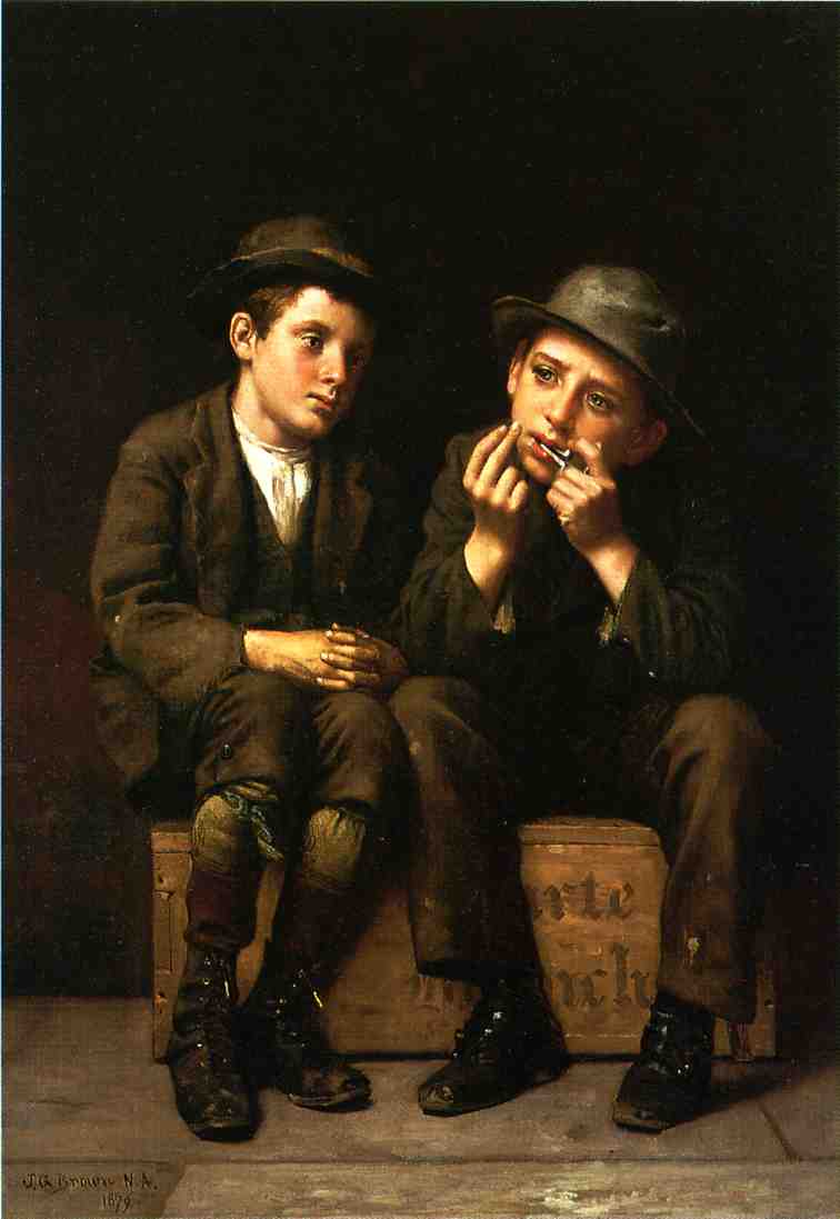 Order Paintings Reproductions A Street Fair, 1879 by John George Brown (1831-1913, United Kingdom) | ArtsDot.com