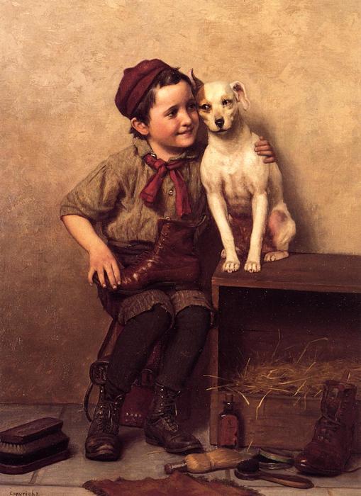 Order Paintings Reproductions My Pardner by John George Brown (1831-1913, United Kingdom) | ArtsDot.com