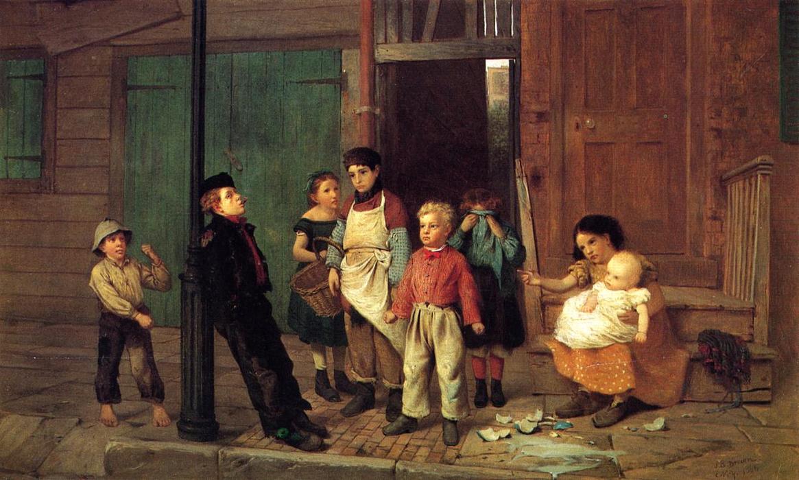 Buy Museum Art Reproductions The Bully of the Neighborhood by John George Brown (1831-1913, United Kingdom) | ArtsDot.com