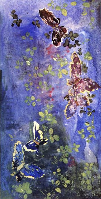 Order Artwork Replica Butterflies and Foliage by John La Farge (1835-1910, United States) | ArtsDot.com